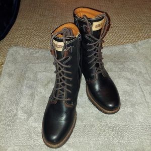 Pikolinos San Sebastián Lace Up Boots with Heel Women’s EU Size 39 Black